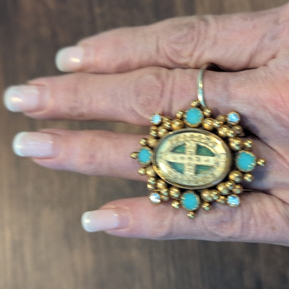 Gold and Turquoise Ring - Picture 3 of 3